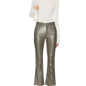 MOTHER insider flood Faux Leather Bootcut Pants. Size 30